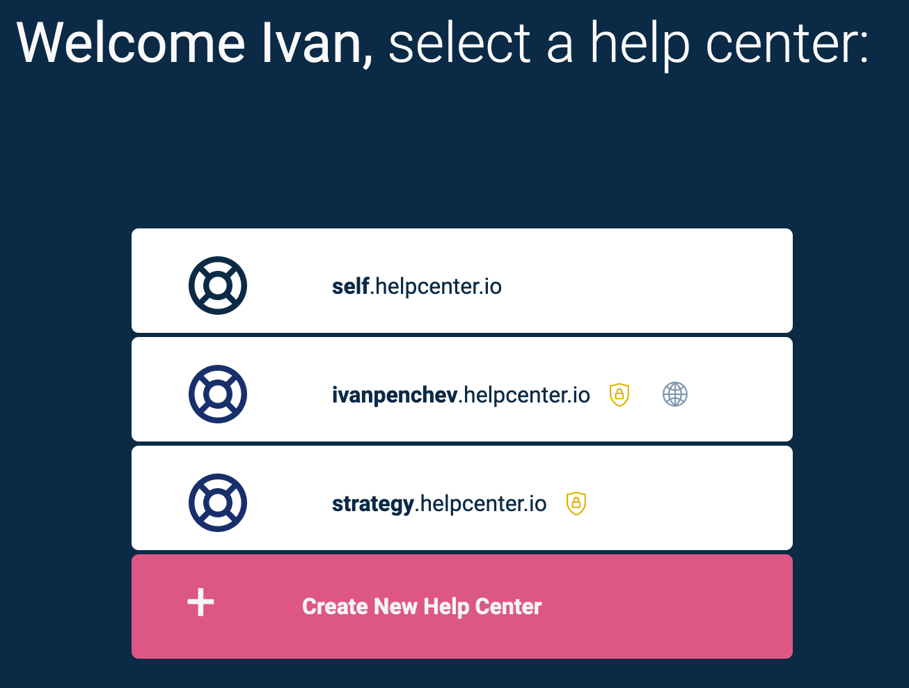 How many help centers can I manage with 1 account? HelpCenter.io Help